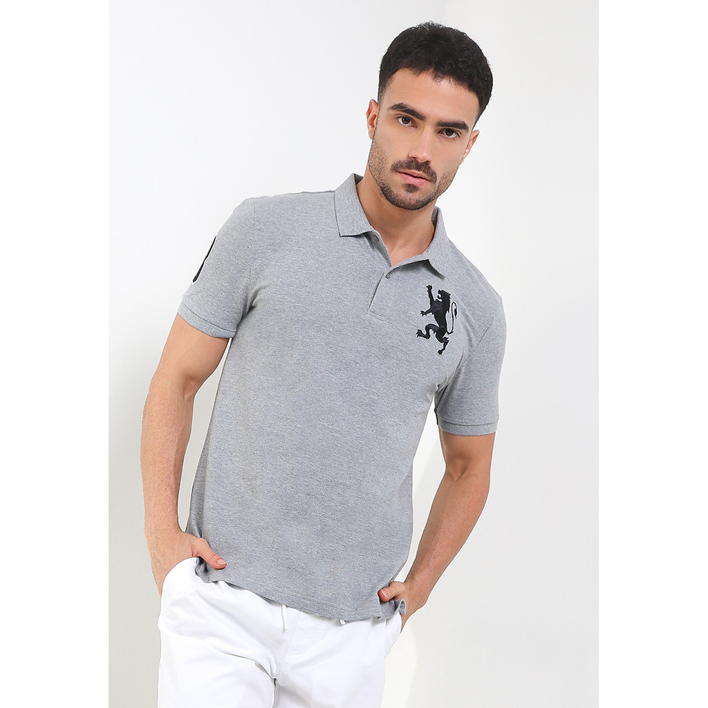 Giordano Men's 3D Lion Polo  0101522213