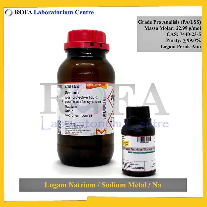 Logam Natrium / Sodium Metal / Sodium Rod / Na Pro Analisis Eceran 5 Gram