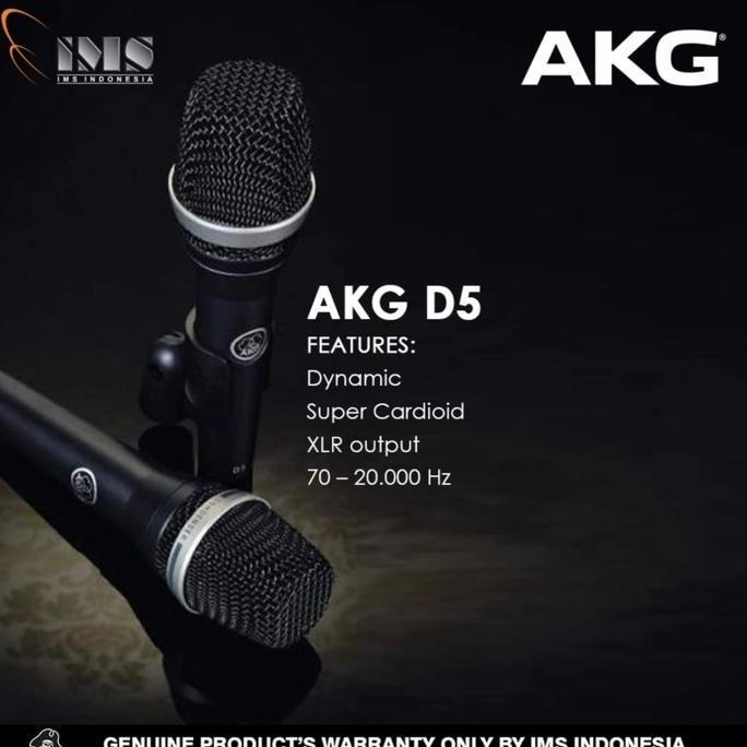 DIAMBU Mic AKG D5 Microphone Dynamic kabel D 5 Original Garansi Resmi
