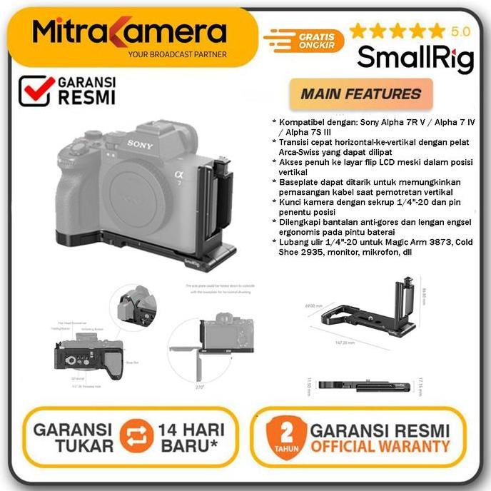 OSATQEF SMALLRIG 3984 Foldable L-Shape Mount Plate for Sony Alpha 7R V Alpha 7 IV Alpha 7S III