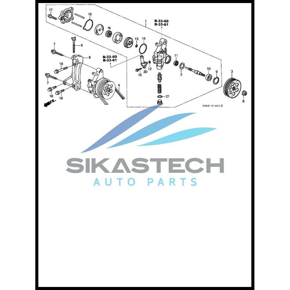 BEST DEAL 065C3-S84-A00 UPPER POWER STEERING PUMP SEAL KIT / SIL POMPA POWER STEERING ATAS HONDA ACC
