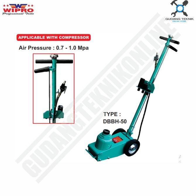 GUNMED Dongkrak Botol Buaya 50 Ton WIPRO DBBH50/Dongkrak Mobil Truk Kompresor