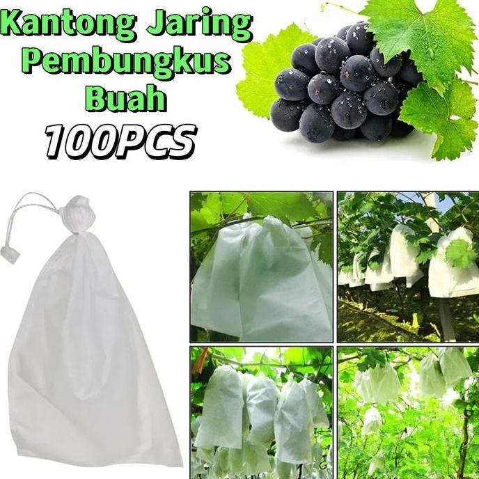 RAXSTAR 100PCS Fruit Cover /Jaring Net 30*20cm /Kantong Jaring Pembungkus Buah Pembungkus Buah Anggu