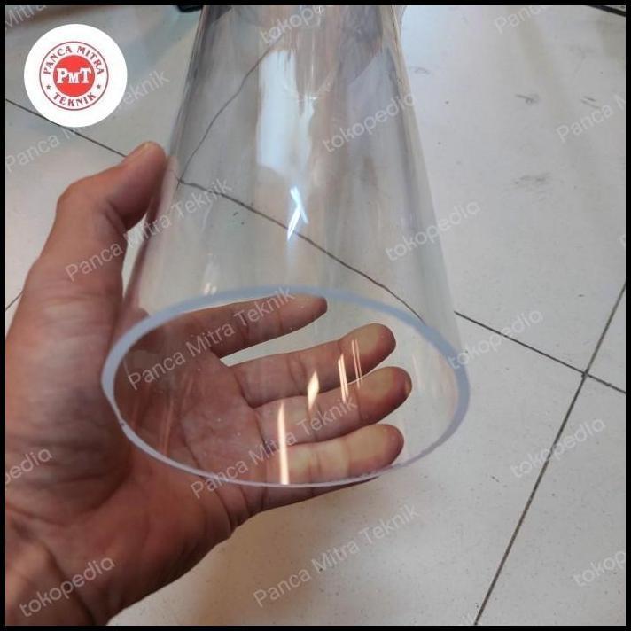 TERLARIS PIPA AKRILIK BENING 3" INCH TEBAL 5MM X OD 80MM X ID 70MM X 20CM 