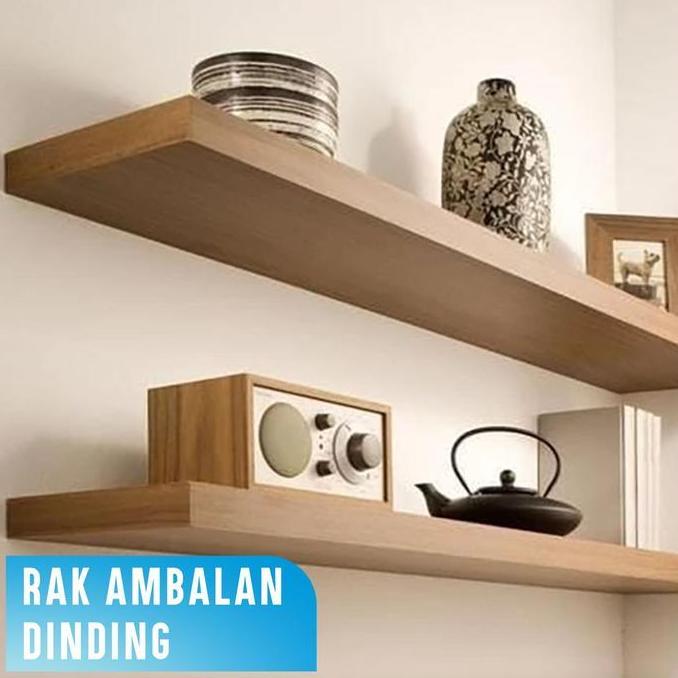 Rak Ambalan Dinding Lapisan HPL Ukuran 60x20x4cm / Rak Dinding Minimalis Finishing HPL