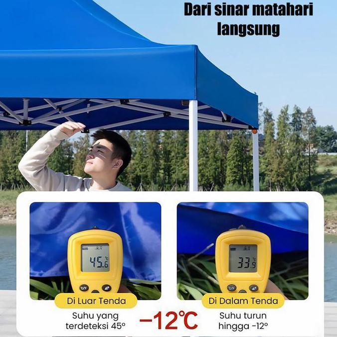 Wildjoy Camp  Tenda Lipat Jualan Bazar 1800D Outdoor  Tenda Lipat 3X3  Tenda Lipat Jualan/Tenda Jual