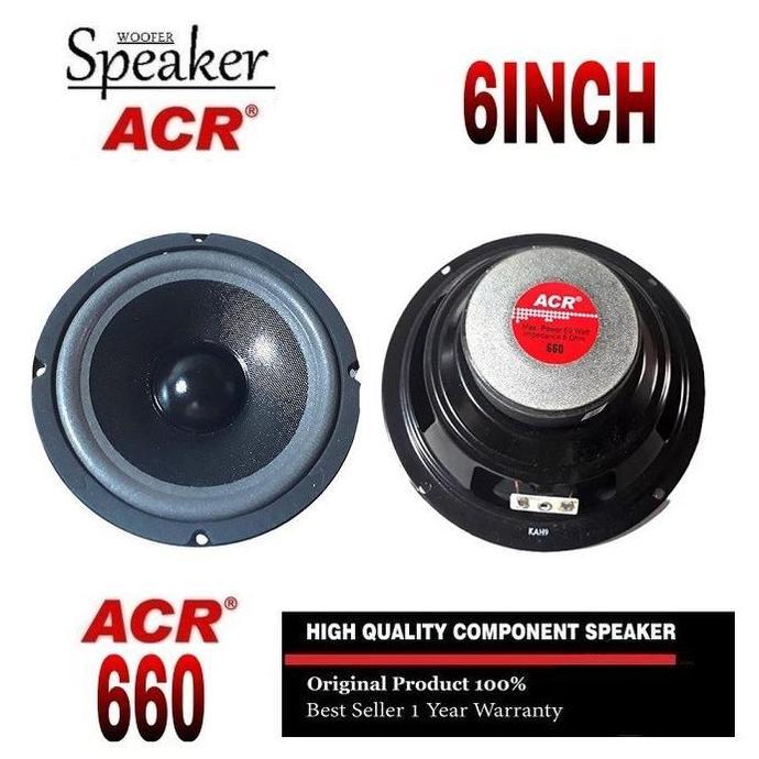 SPEAKER ACR 6 INCH 660 60 WATT 6R AUDIO SPEAKER WOOFER W-660 60W 6 OHM