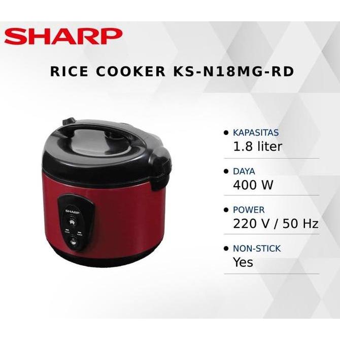 Rice Cooker Sharp Ks-N18Mg-Rd