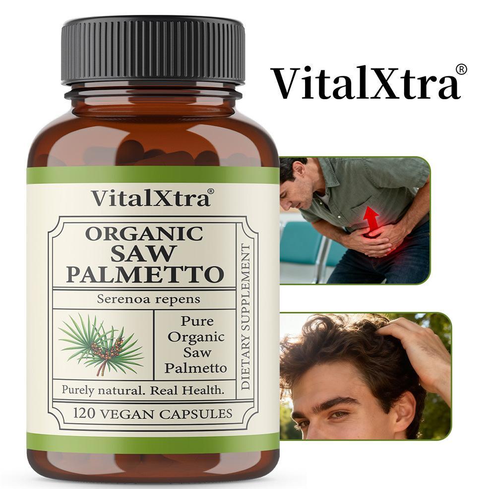 Kapsul saw palmetto (30/60/120 kapsul): Bermanfaat untuk kesehatan prostat, kesehatan uretra, dan ke