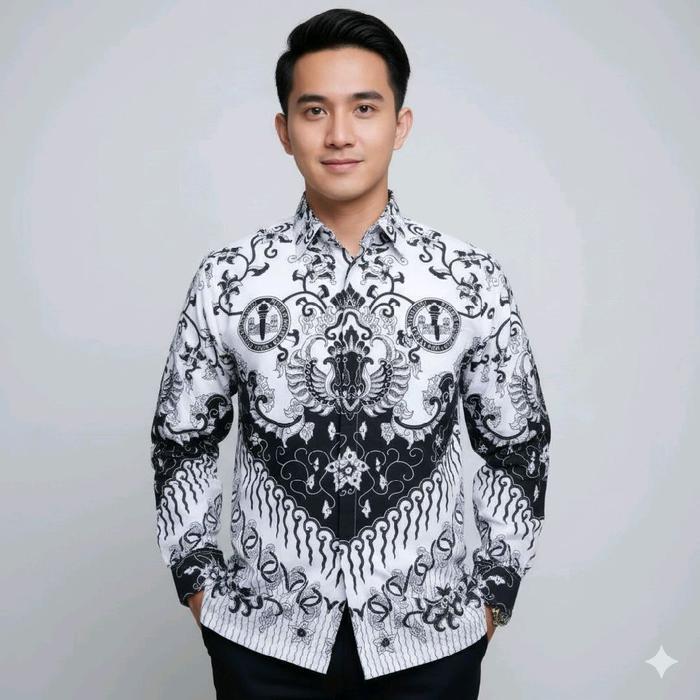 Bisa Cod - Baju Seragam Pgri Kemeja Hem Katun Pria Batik Pgri Dinas Pns Panjang