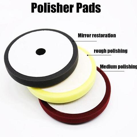 3 PCS SPON BUSA POLES 7 INCH / BUSA POLES MOBIL / BUSA POLES PADAT HIGH QUALITY SPONGE POLISHING DIS