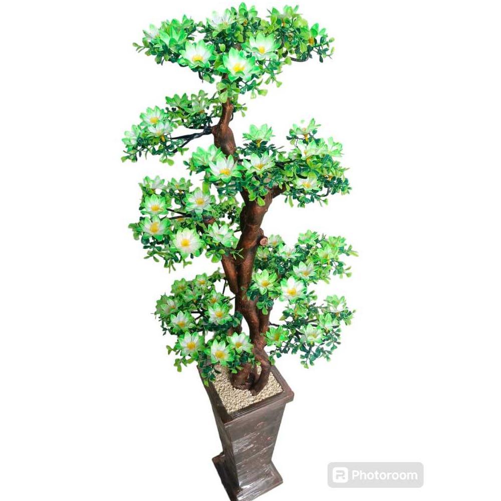 [Bunga Set Pot] Pohon Hawai Artificial Tinggi 140 Cm Jumbo / Bunga Hias Sudut / Pohon Bunga Hawai Ar