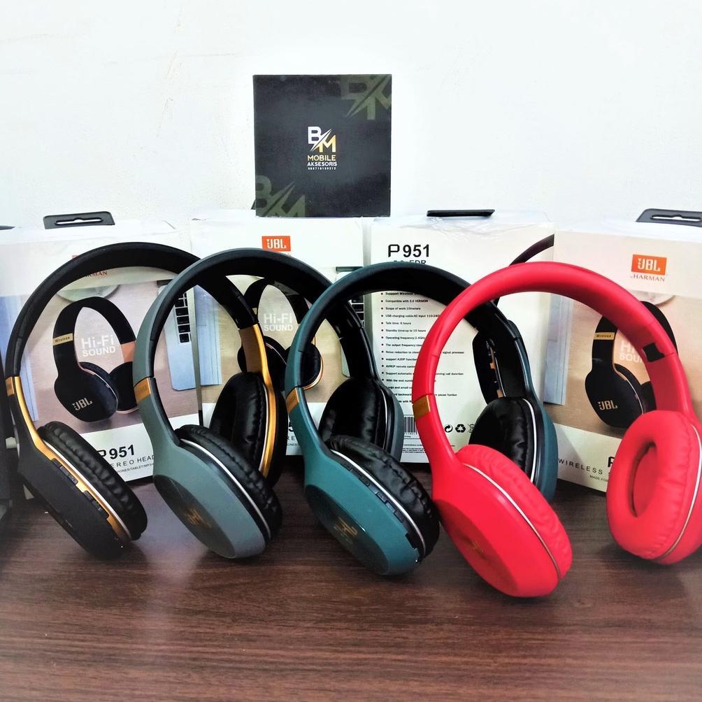 Terbaru Headphone Bluetooth P951Bt Superbass Headphone Bando Super Bass P951Bt