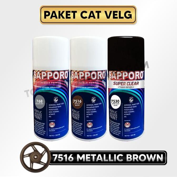 TERMURAH - Paket Cat Velg Metallic Brown Sapporo