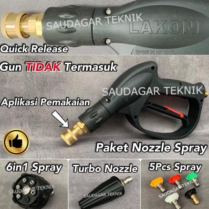 Kirimkirim- Nozzle Tip Gun Pendek Quick Release Lakoni Laguna 70 Daytona 100 100M