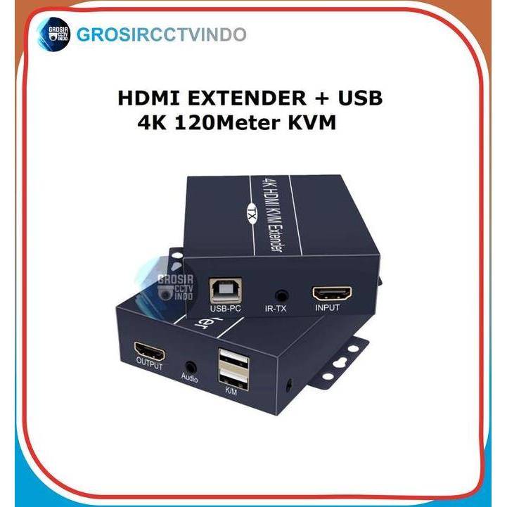 TERBARU - GCI HDMI Extender + USB 4K 120Meter KVM