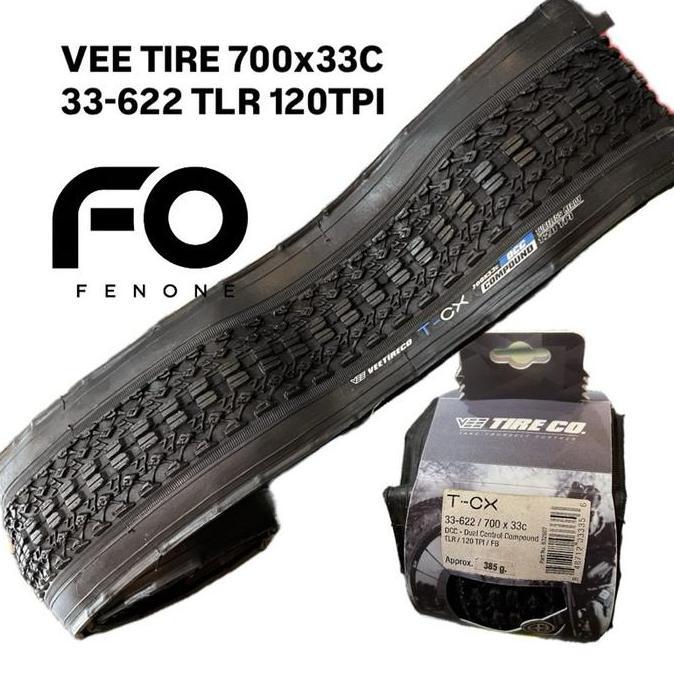 TERMURAH - VEE TIRE T-CX 700x33C 33-362 / DCC TLR TUBELESS 120TPI / BAN LUAR VEE TIRE / BAN LUAR GRA