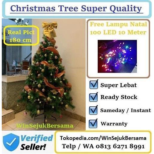 Pohon Natal 1,8 meter + Accesoris