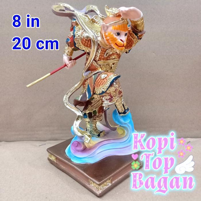 Patung dewa Sun Go Kong / Sun Wu Kong / Kera Sakti 8 in fiber warna