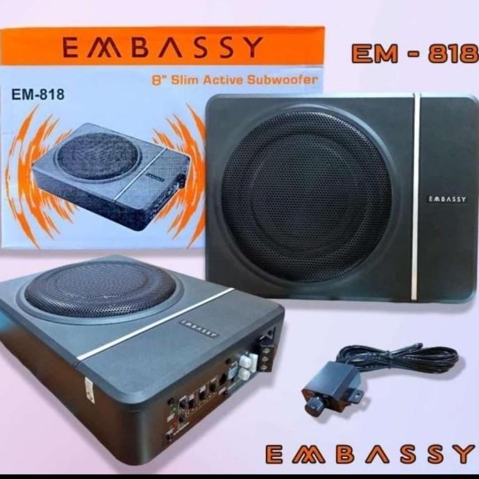 subwoofer aktif 8inch embassy subwoofer kolong jok mobil