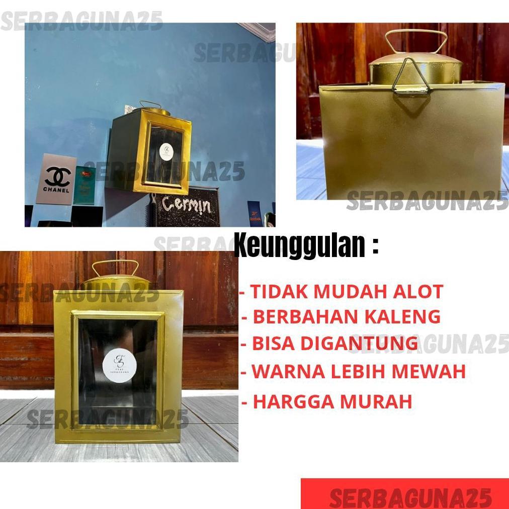 Grosir Toples Lebaran Astetik / Toples Kerupuk Mini Warna Gold Emas