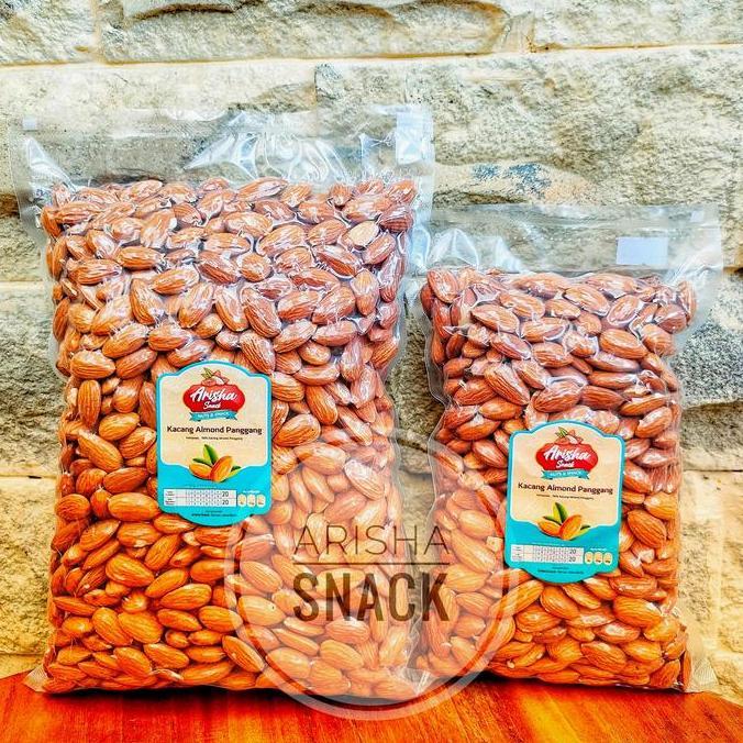 Kacang Almond Panggang Roasted Almond 500Gram Snack Food