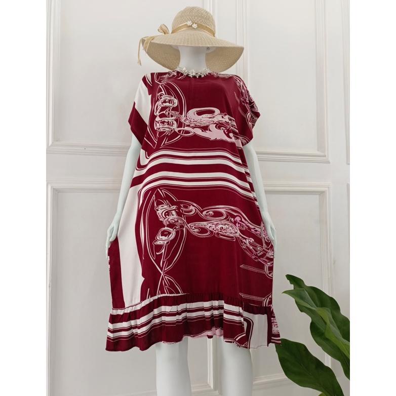 Daster Ruffle Daster Jumbo Ruffle Motif Viral Daster Ruffle Kekinian Daster Rayon Termurah