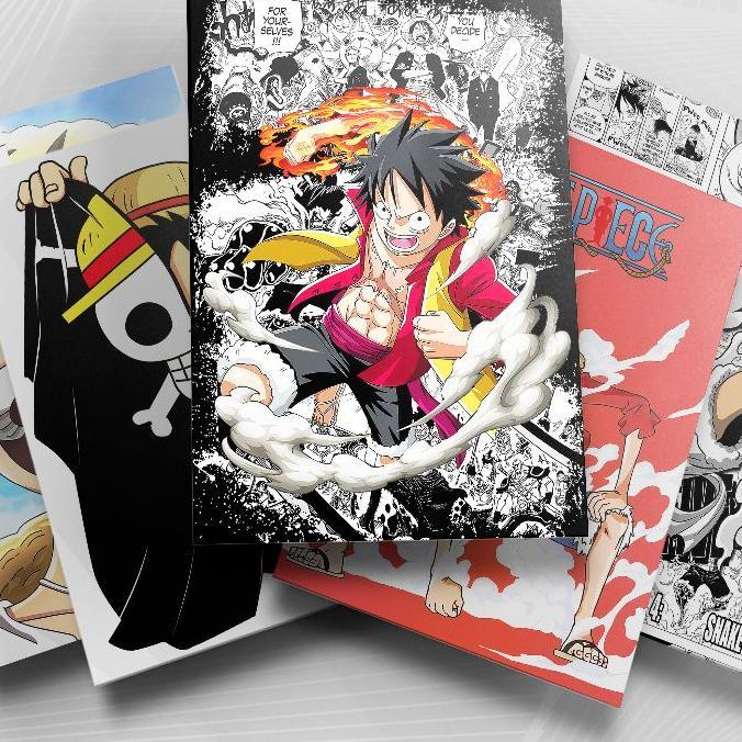Buku Tulis Custom Tema Anime Luffy One Piece Terlengkap Termurah Model Bebas Pilih Foto / Buku Tulis