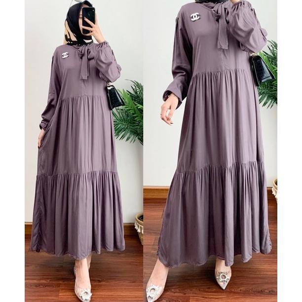 Gamis Hera Midi Dress Wanita Termurah