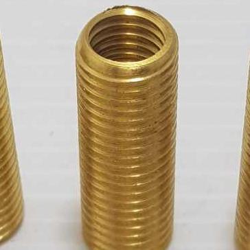 Sok Drat Luar Dalam Mesin Bahan Kuningan (Ukuran Drat Dalam M8 K12, Ukuran Drat Luar M10 K14)