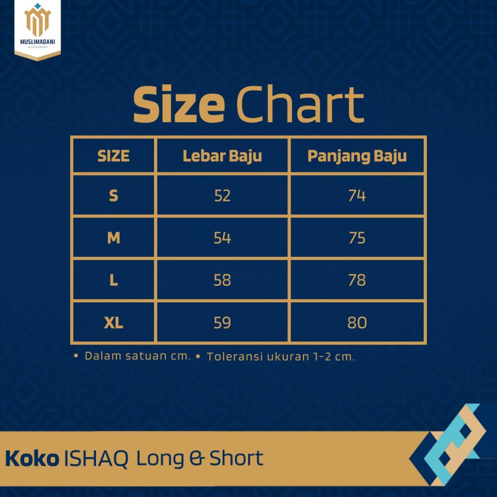 CALISTASPACE MUSLIMADANI BAJU KOKO ISHAQ REGULAR KOKO DEWASA LENGAN PENDEK DAN LENGAN PANJANG BORDIR