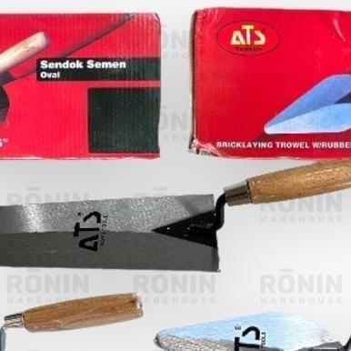 [12 Pcs]  Ats Sendok Semen Cetok 5 6 7 8 Inch  Bulat Oval Lancip Kayu Fiber