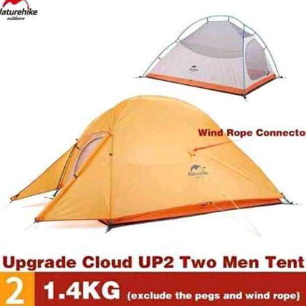 Terlaris Tenda Cloud Up 2X 210T Naturehike Nh17T001-T (Upgrade Version) // Tenda Naturehike Cloud Up