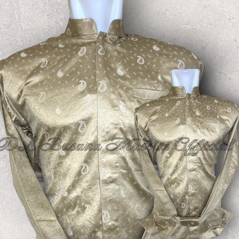 KAVELLEWORKS NEW KEMEJA KOKO PRIA WARNA KHAKI GOLD, BAJU MUSLIM DL, BAJU MUSLIM PRIA DL, BAJU KOKO P