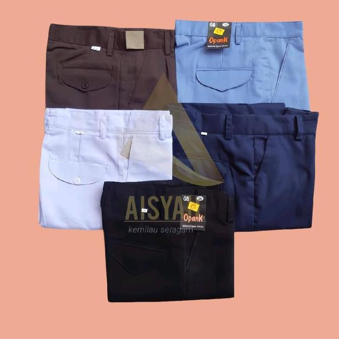 LIMITED EDITION  seragam sekolah celana panjang SMP/MTS/SMA/SMK kain japan drill series Fashion warn