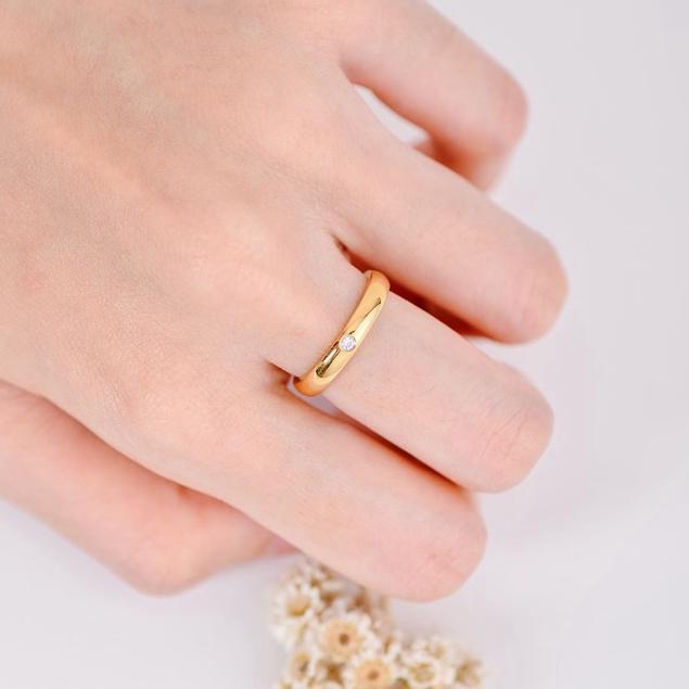 Bisa Cod - Panlandwoo - Cincin Titanium Wanita Kora - Cincin Tunangan Couple Simple Elegan