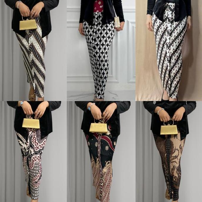 SALE Rok JUMBO plus size Batik Jarik Instan Wiru/Wiron untuk kondangan mewah - Melar termurah Muat s