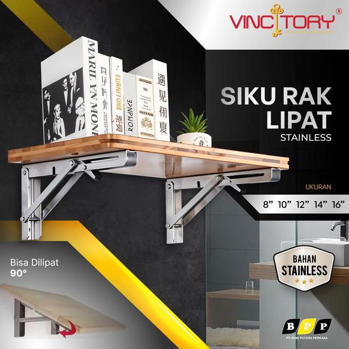 Engsel Siku Lipat Bracket Dinding Meja Minimalis VINCITORY | Rak Lipat Meja Dinding | Bracket Ambala