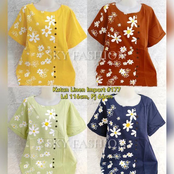 Blouse Katun Import Blouse Katun Import S177 / Baju Atasan Wanita
