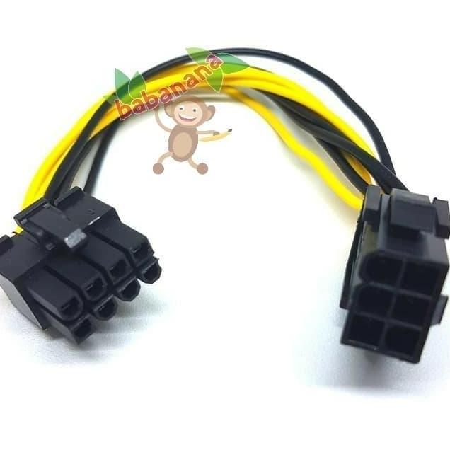 Terusaja- Kabel Power Vga 6 Pin Female To 8 Pin Male Pcie Pci-E