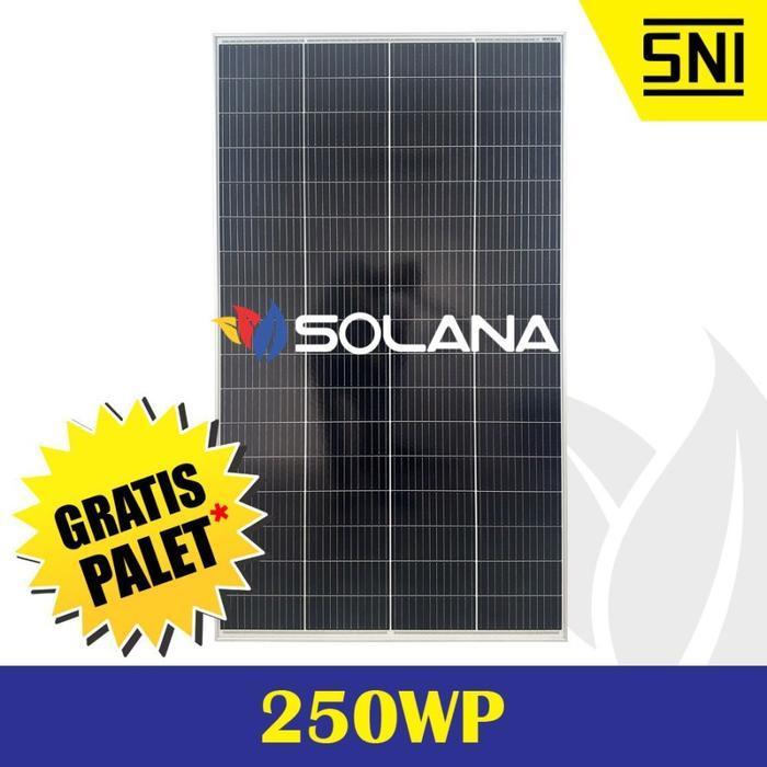 SOLAR PANEL SOLAR CELL PV MODUL P12 250W BLACK MONO CRYSTALLINE PANEL SURYA 24V 250WP SOLANA ORIGINA