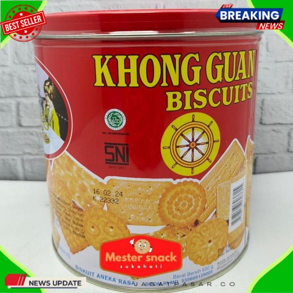 Promo Khong Guan Biscuits Kaleng Red Mini 650 Gram | Khong Guan Kaleng | Khong Guan | Kue Lebaran | 