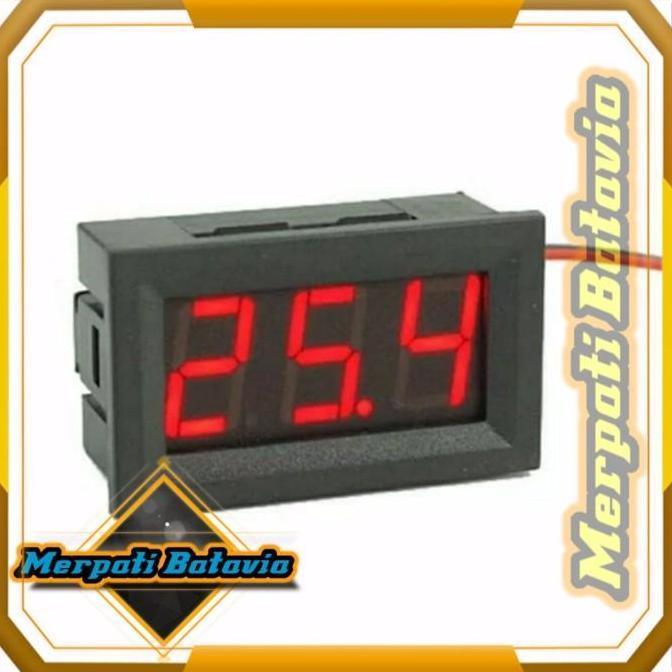Voltmeter DC Digital 2 Kabel Volt Meter Aki Motor Mobil LED With Frame