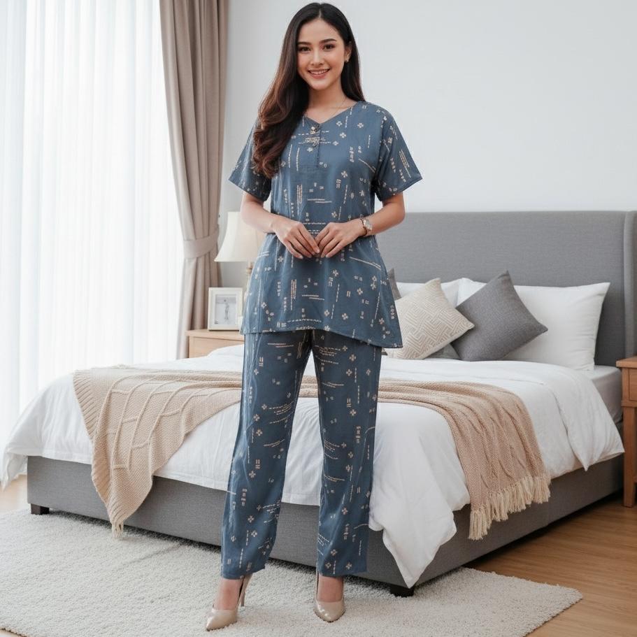 new deals bakul daster - setelan cp andin one set tyedye piyama rayon premium terbaru batik baju tid