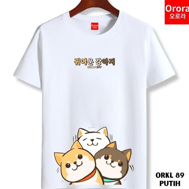 Kaos Wanita Korea Kaos Wanita Korea Cute Dog Cartoon - Baju