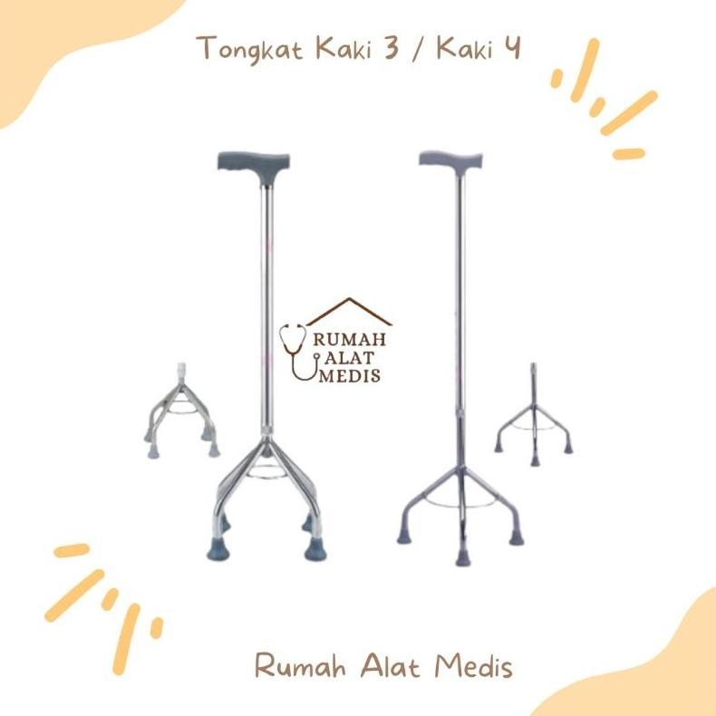 Tongkat Kaki 3 / Kaki 4 / Alat Jalan / Tongkat Lansia