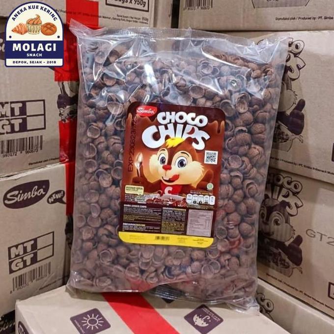 CEMILAN TERLARIS SEREAL SIMBA CHOCO CRUNCH 1 KG (950G) / CHOCO CHIPS COKELAT - MOLAGI SNACK HARGA GR