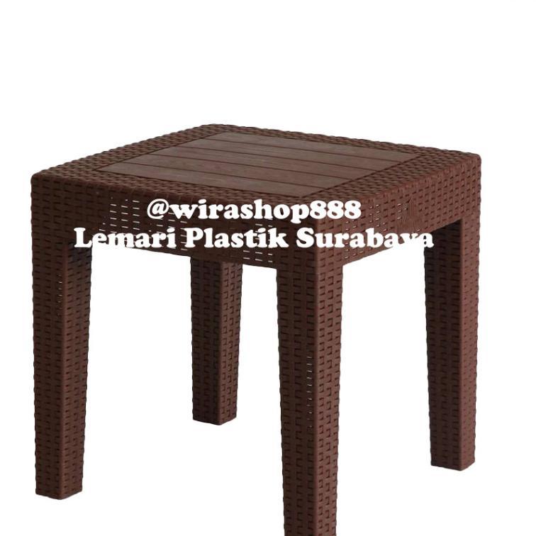 Kursi Santai Rotan Olymplast Ol 509 / (Kursi Set Meja) Meja Plastik Motif Rotan Oct-R/ Meja Plastik 