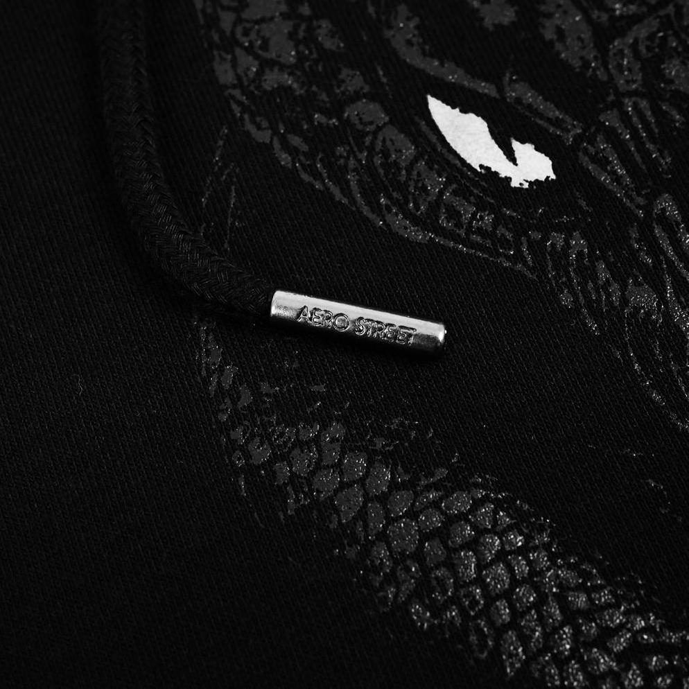 HOT AEROSTREET SERXENT HOODIE PRIA HITAM JAKET SWEATER COWOK MEN STREETWEAR SPORTY LEMBUT NYAMAN