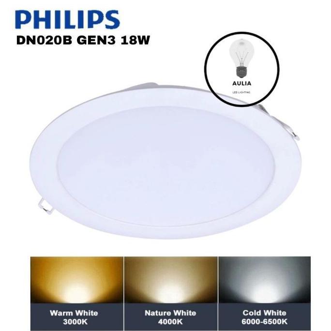 Lampu Philips Downlight 18w 18watt DN020B 18 Watt w Panel Ib 7 inch